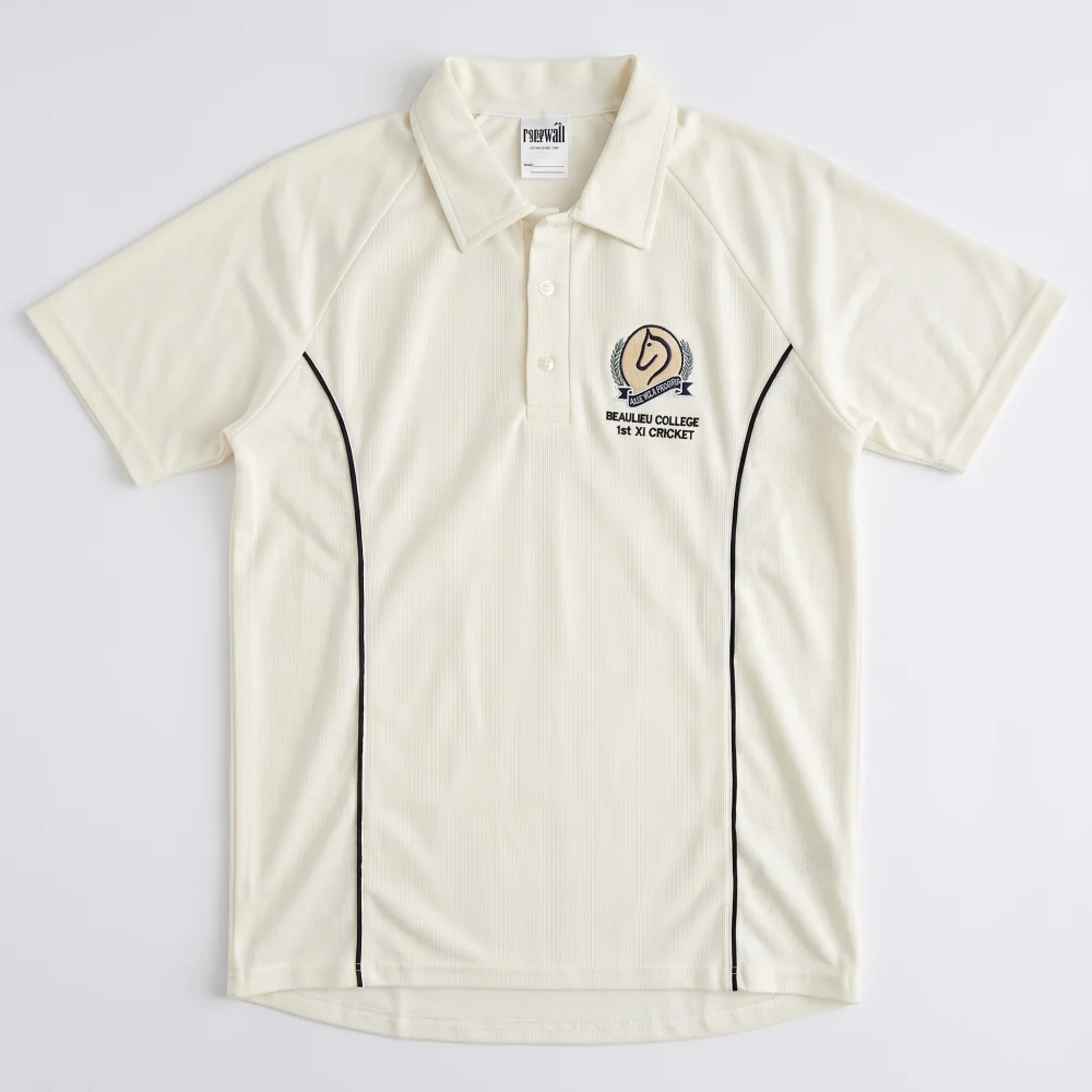 BC 1st Team Cricket Shirt - Cream EMB