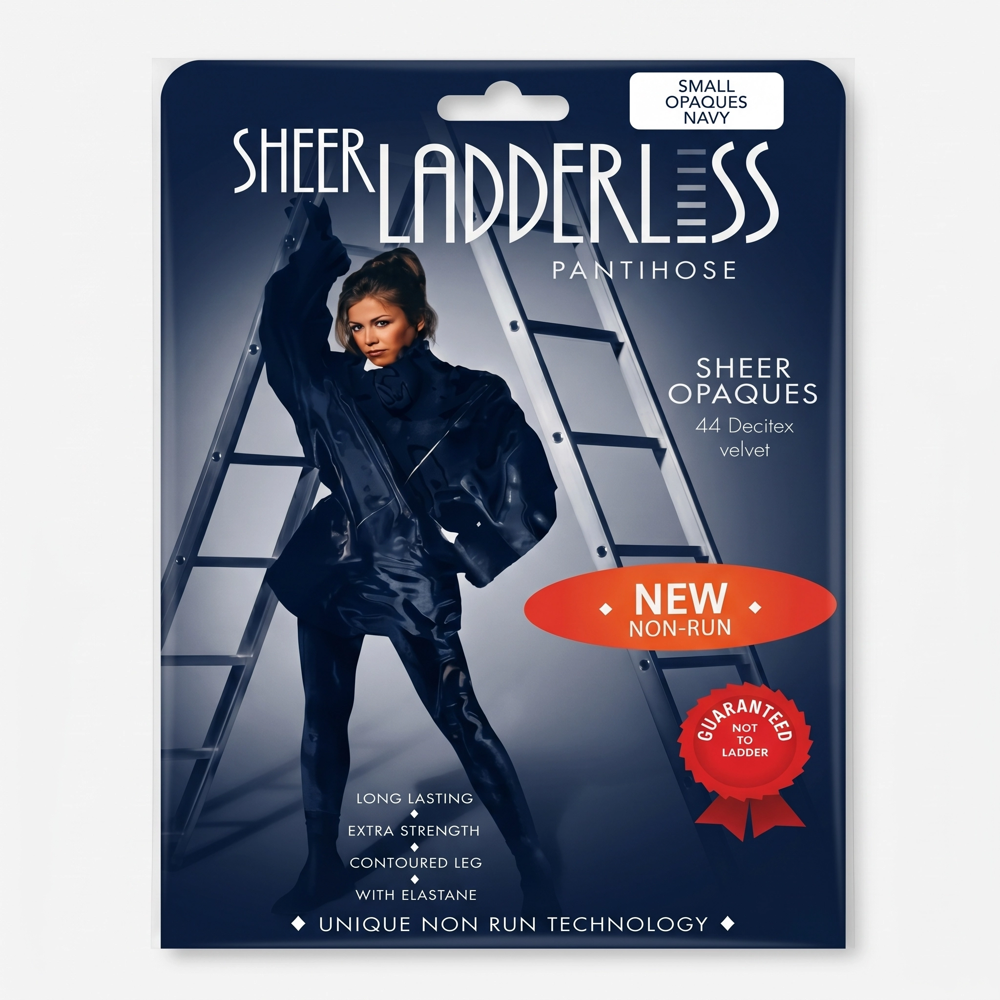 BC TIGHTS NAVY SMALL Navy Ladderless Tights - Image 1